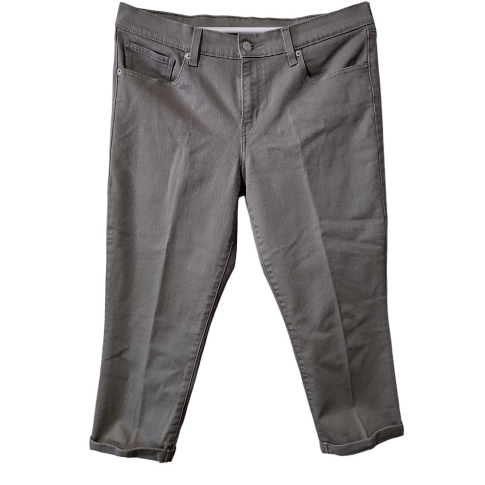 Levi Strauss &‎ Co. Capri's Women's 31W Green Medium Wash Cuffed 5 Pocket Denim
